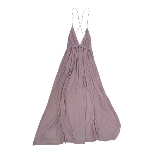 Tobi Jamee Plunging Neckline Maxi Dress NWT | Mauve | Size S - Picture 4 of 10
